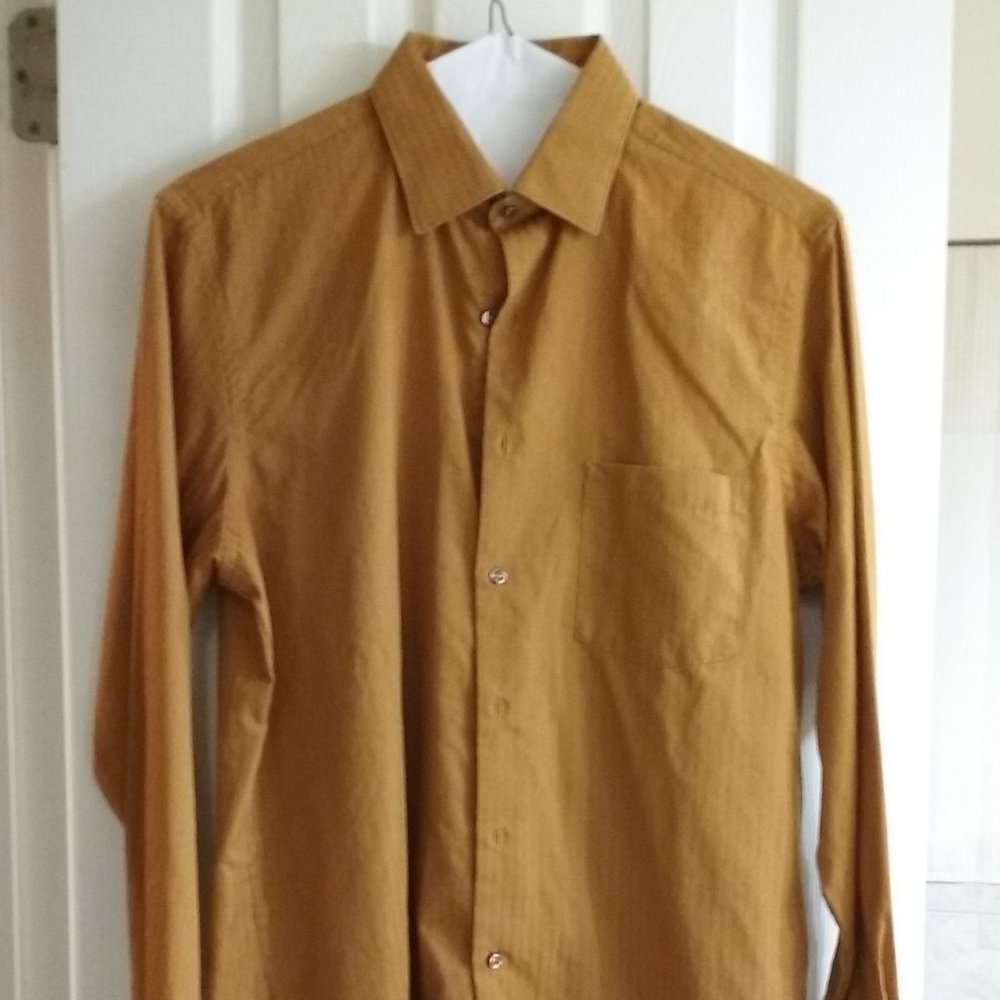 Rust Lux Satan Striped Van Heusen LS button down dress shirt - 15 1/2  34/35